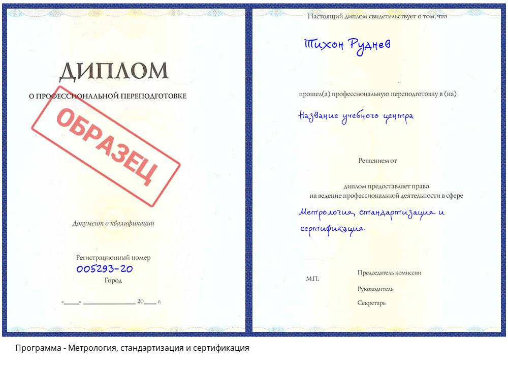 Метрология, стандартизация и сертификация Ноябрьск