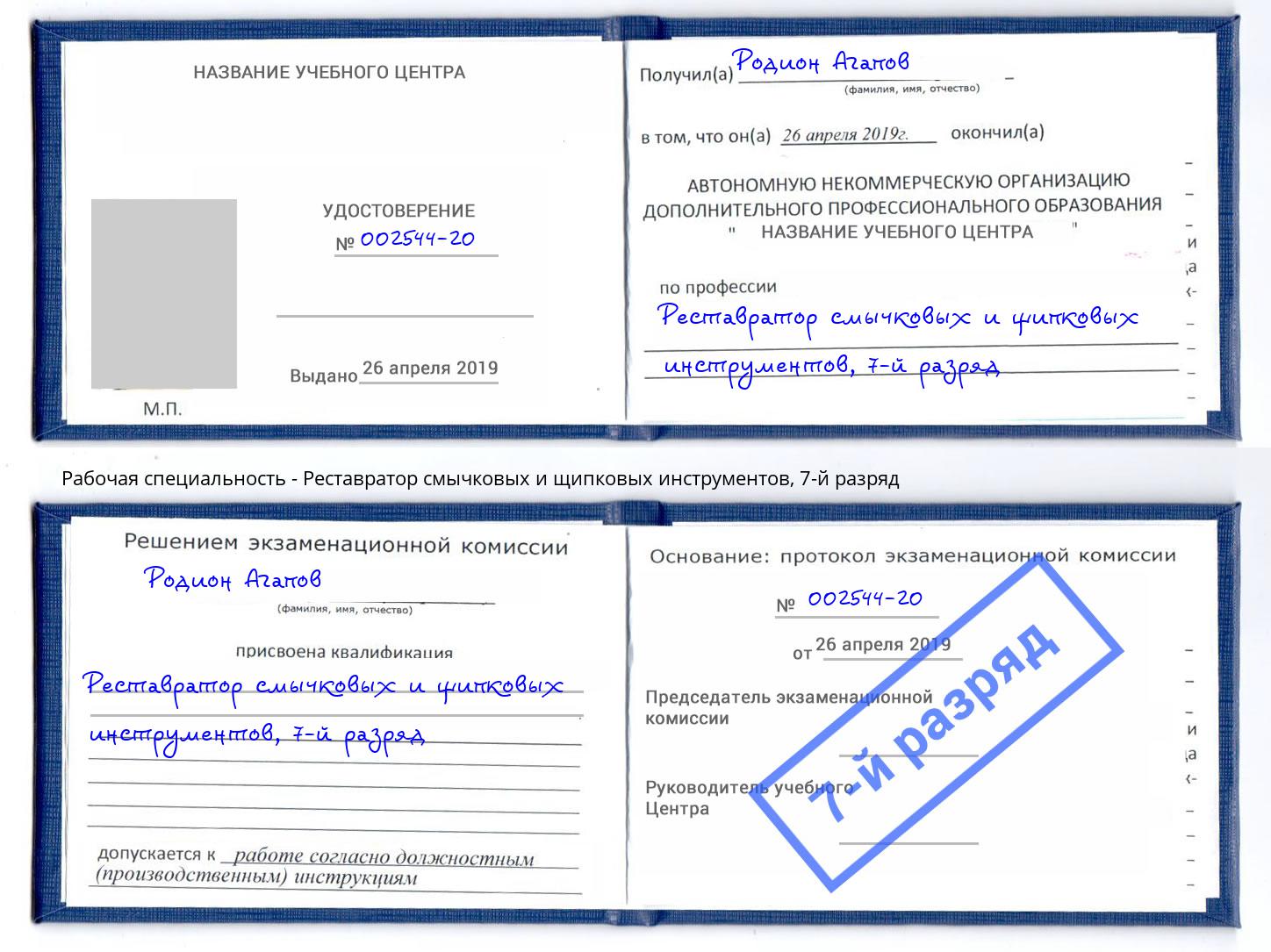 корочка 7-й разряд Реставратор смычковых и щипковых инструментов Ноябрьск